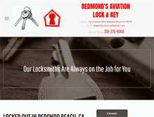 Tablet Screenshot of locksmithandsafesredondobeach.com